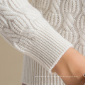 Alibaba China Custom Ladies Inverno Knit Cashmere Wool Sweater com padrão sólido